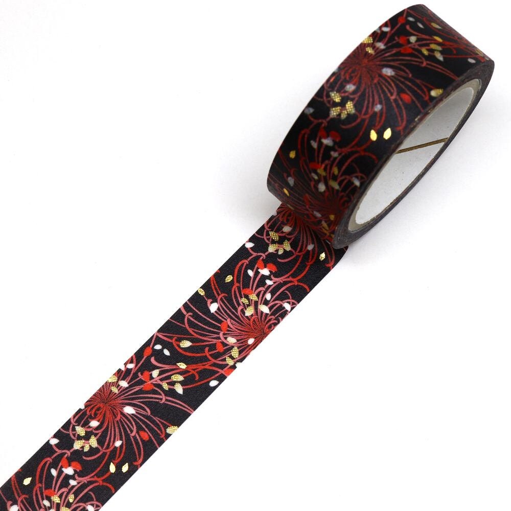 Kimono Yuu Series Gold Foil Washi Tape - Rangiku