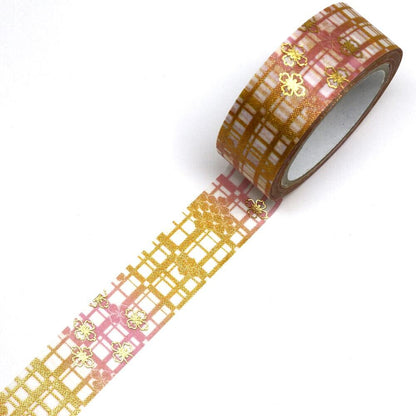 Kimono Zen Series Gold Foil Washi Tape - Flower Grill