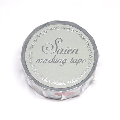 Saien Foil Series Silver Foil Washi Tape  - Winter Rain