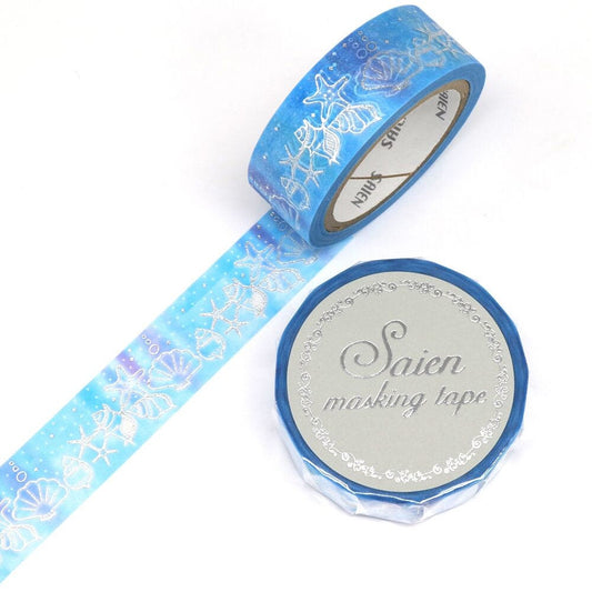 Saien Foil Series Silver Foil Washi Tape  - Shell