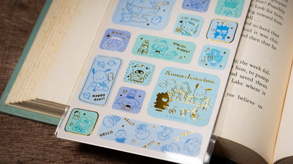 Line Sticker Series Gold Foil Sticker - Sanrio Character Mint