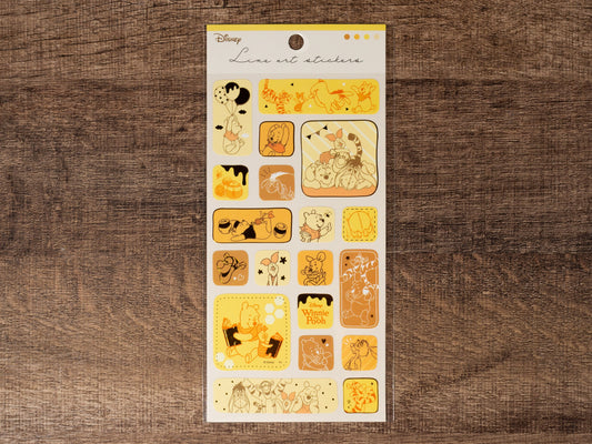 Line Sticker Series Gold Foil Sticker - Winnie the Pooh