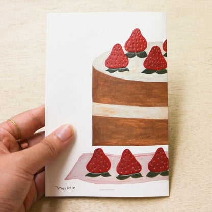 Artist Foil Embossed Card Series designed by Necktie - Strawberry Birthday Card