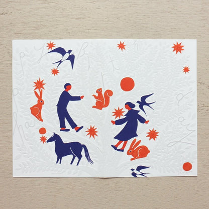 Artist Foil Embossed Card Series designed by Nishi Shuku - Tree