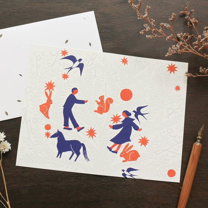 Artist Foil Embossed Card Series designed by Nishi Shuku - Tree