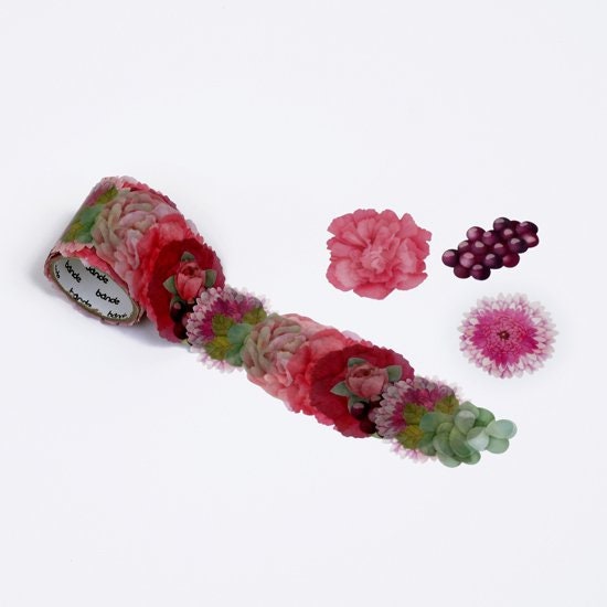 Washi Sticker Roll Series - Carnation Bouquet