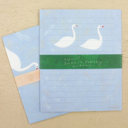 Letter Writing Set Series designed by Subikiawa - Letter 7 Swan in February