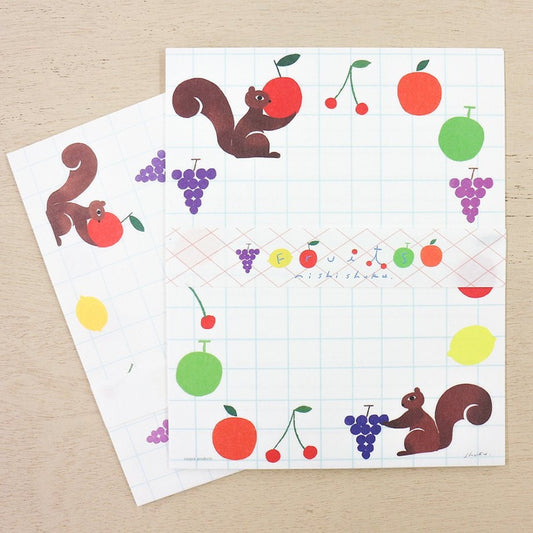 Letter Writing Set Series designed by Nishi Shuku - Fruits