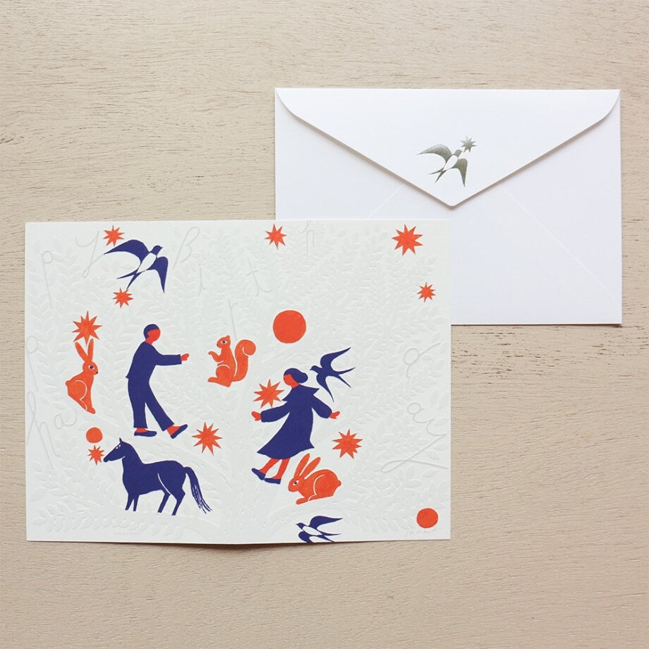 Artist Foil Embossed Card Series designed by Nishi Shuku - Tree