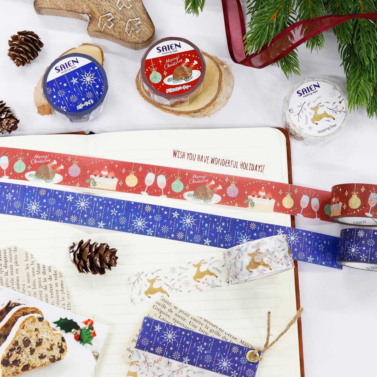 Saien Christmas Silver Foil Series Washi Tape - Starlight