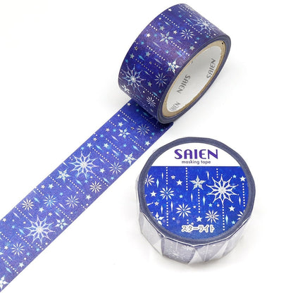 Saien Christmas Silver Foil Series Washi Tape - Starlight