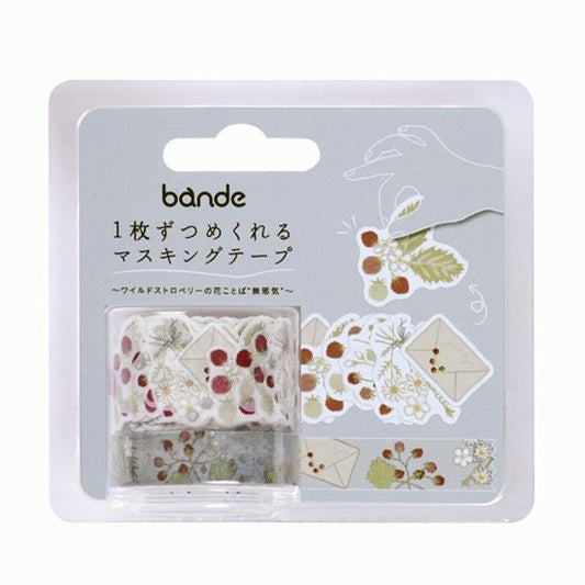 Washi Sticker Roll Series - Flower Meanings of Wild berry "Innocent"