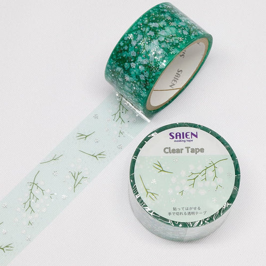 Saien Silver Foil Clear Tape Series - Haze Grass