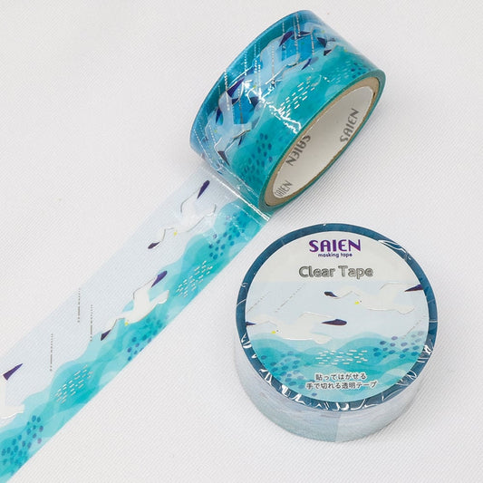 Saien Silver Foil Clear Tape Series - Seagull