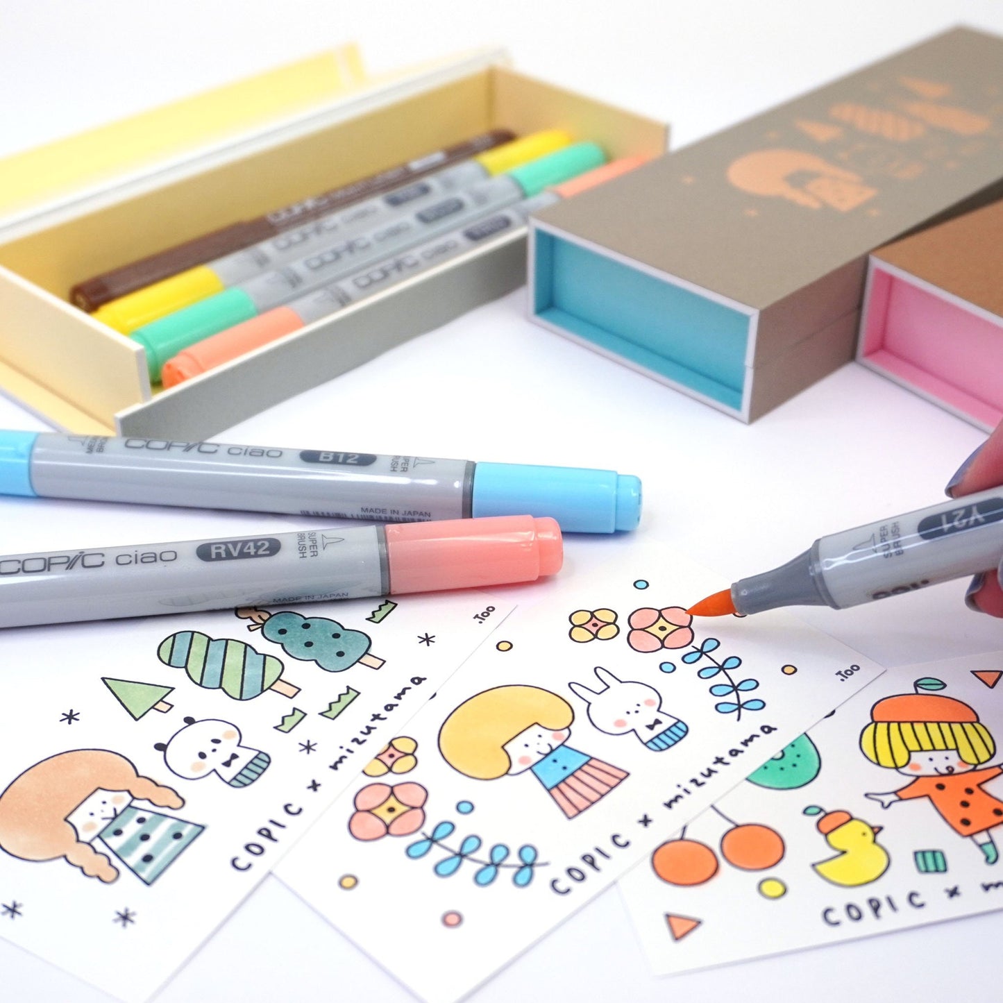 Mizutama Japan Girl Stationery EXPO Copic Ciao Marker and Multiliner Set