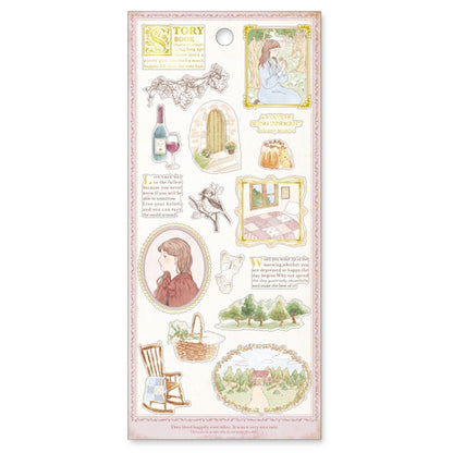 Story Book Gold Foil Sticker Series - Small House