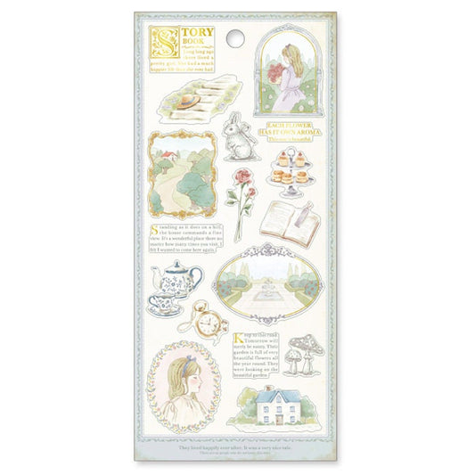 Story Book Gold Foil Sticker Series - Rose Garden