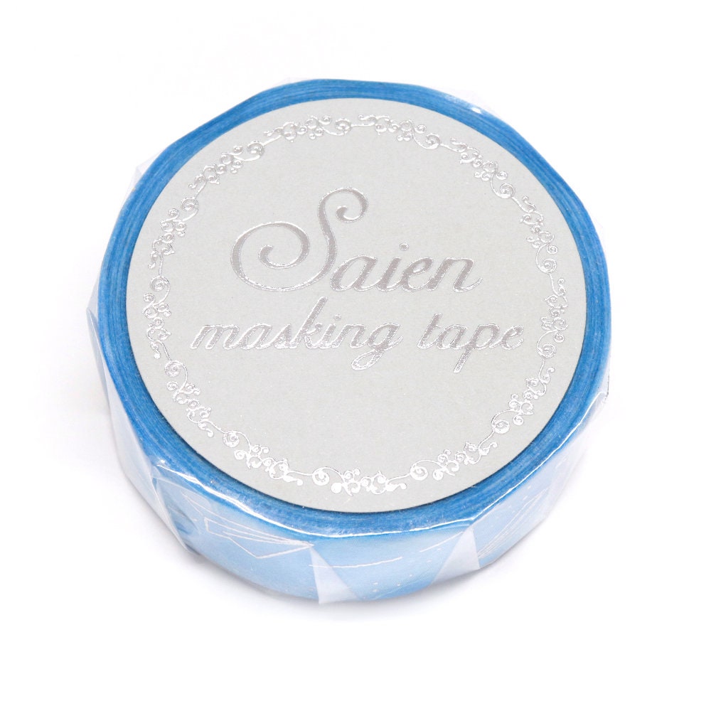 Saien Foil Series Silver Foil Washi Tape  - Blue Sky