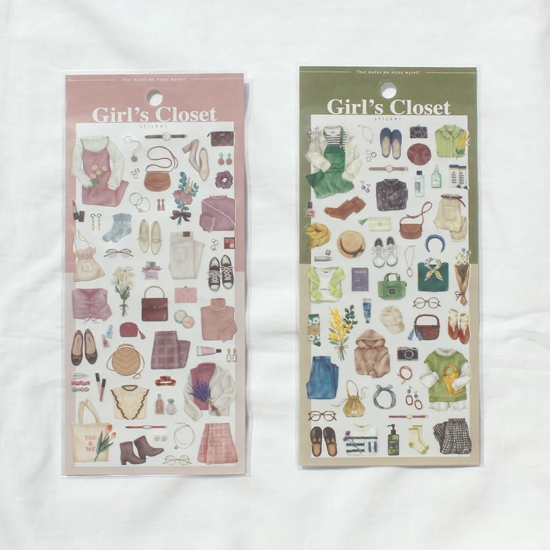 Girl's Closet Sticker Series - Pink