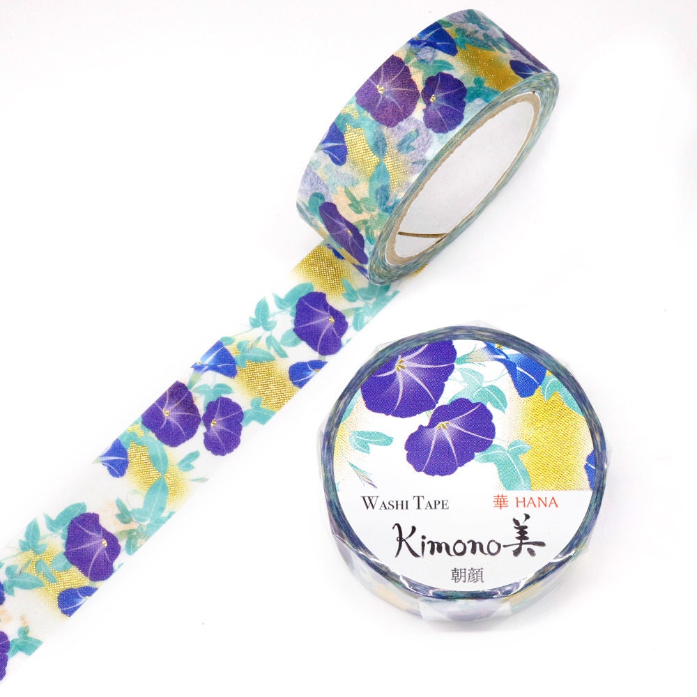 Kimono Hana Series Gold Foil Washi Tape - Early Moring