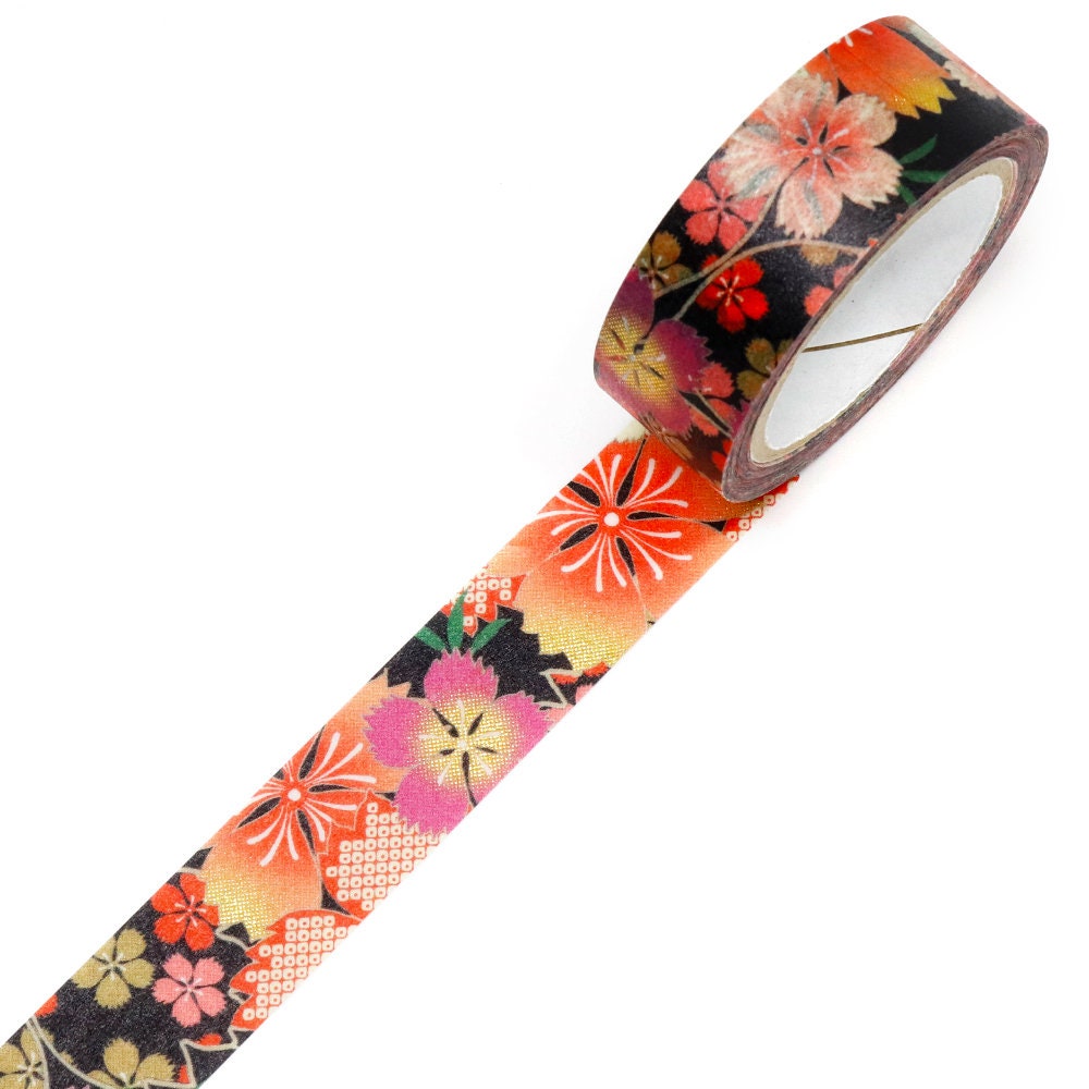 Kimono Hana Series Gold Foil Washi Tape - Everlasting Summer