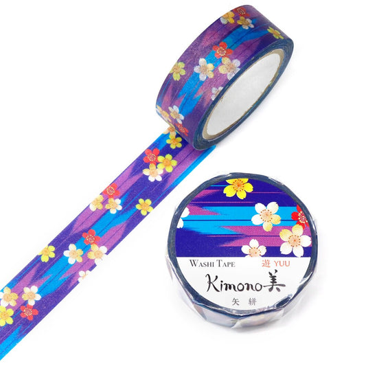 Kimono Yuu Series Gold Foil Washi Tape - Arrow Feathers