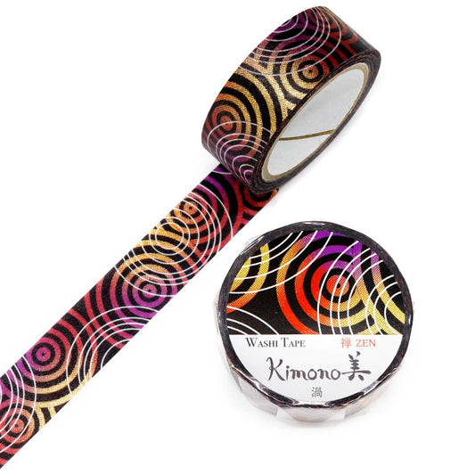 Kimono Zen Series Gold Foil Washi Tape - Whirl