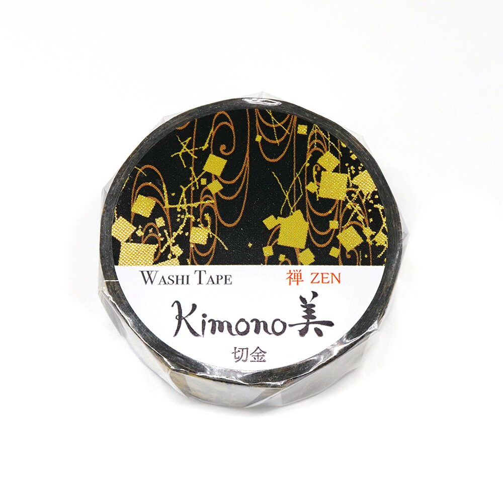 Kimono Zen Series Gold Foil Washi Tape - Golden Pieces