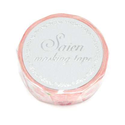 Saien Foil Series Silver Foil Washi Tape  - Cherry Blossoms Decoration