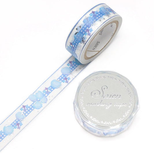 Saien Foil Series Silver Foil Washi Tape  - Balloon