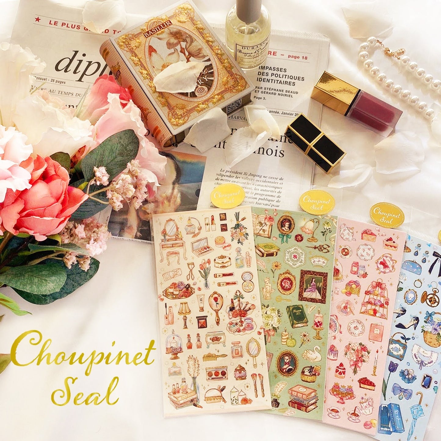 Choupinet Gold Foil Sticker Series - Roayl Couture