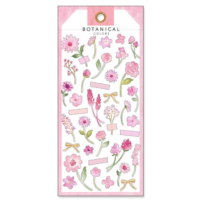 Botanical Colors Sticker Series - Pink