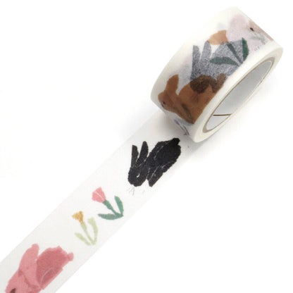 Saien Artist Washi Tape Series designed by Miki Tamura - Take It Easy Rabbit