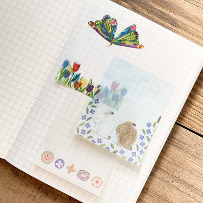 Tracing Paper Sticky Note Series designed by Asano Midori - Fleur