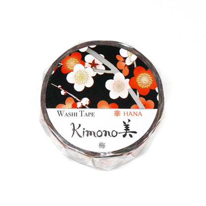 Kimono Hana Series Gold Foil Washi Tape - Plum