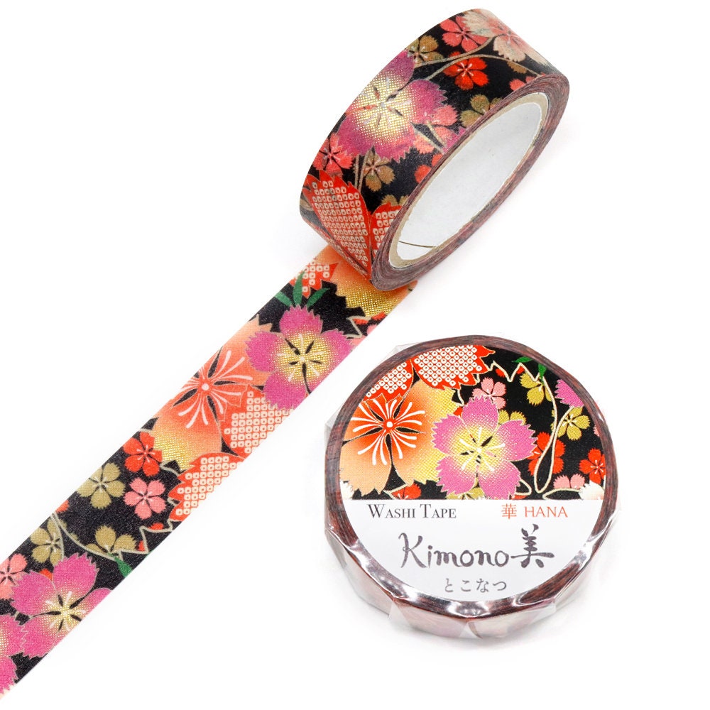 Kimono Hana Series Gold Foil Washi Tape - Everlasting Summer