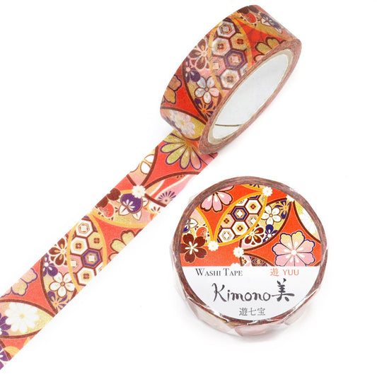 Kimono Yuu Series Gold Foil Washi Tape - Yuu Treasures