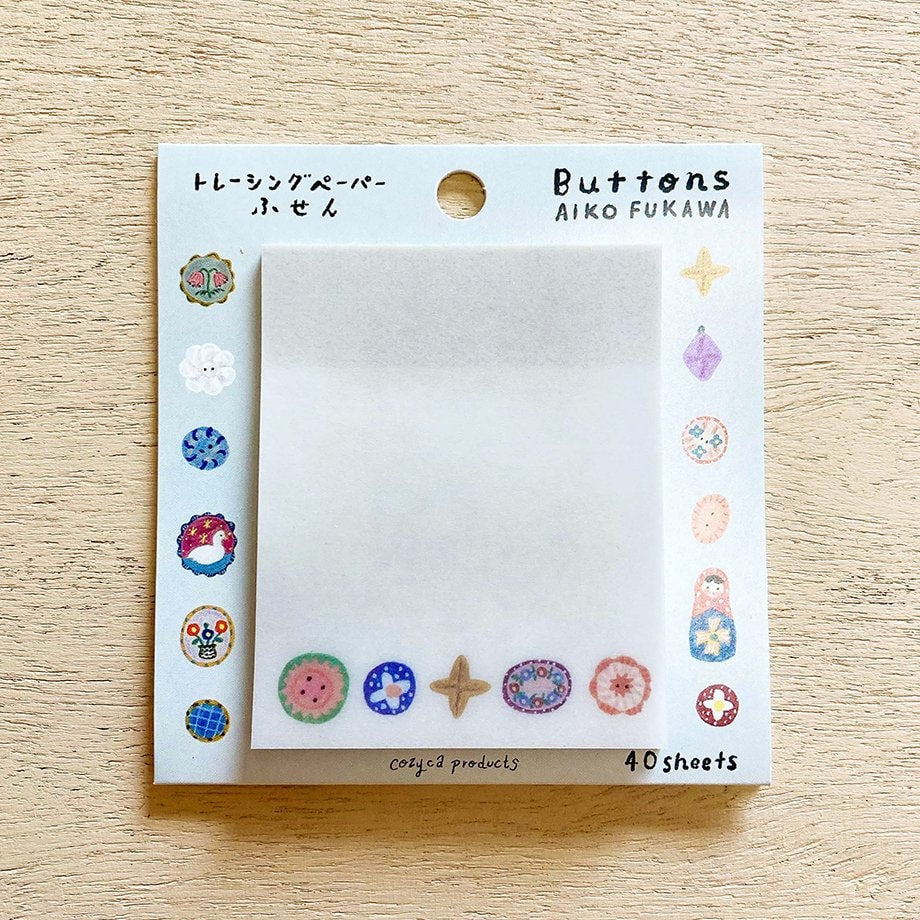 Tracing Paper Sticky Note Series designed by Aiko Fukawa - Buttons