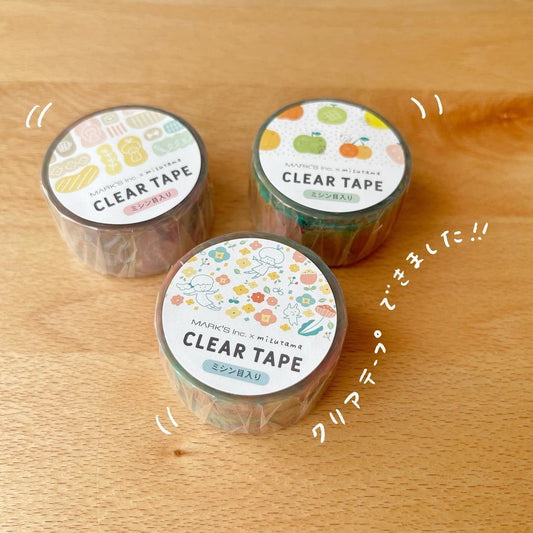 Mizutama Pre-Cut Clear Tape (Soft / Flower / Fruit)