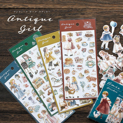 Antique Girl Sticker Series - Sweet Time