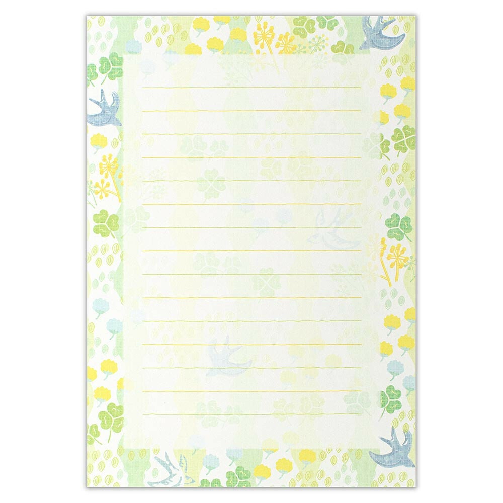 Wanowa Series B6 Japanese Letter Writing Set - Clover