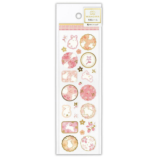 Wanowa Japanese Style Gold Foil Sticker - Rabbit