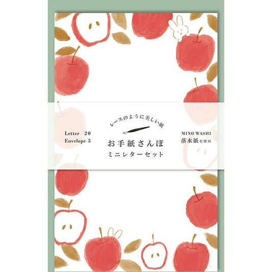 Walking Series Japanese Washi Letter Writing Set - Rabbit Apple