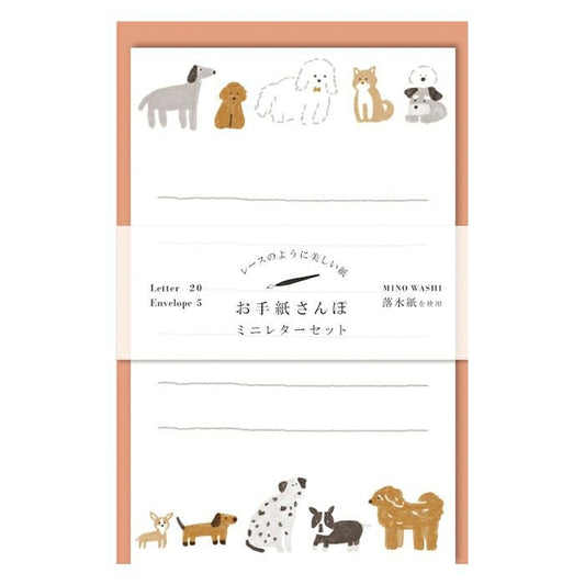 Walking Series Japanese Washi Letter Writing Set - Dog