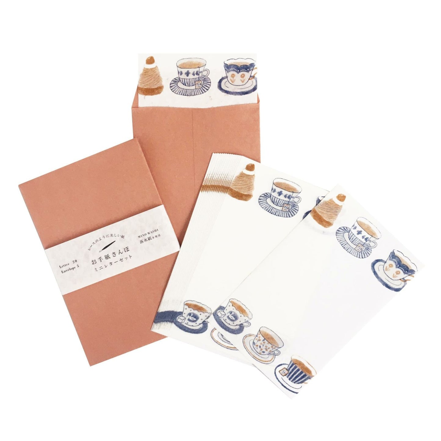 Walking Series Japanese Washi Letter Writing Set - Tea Time