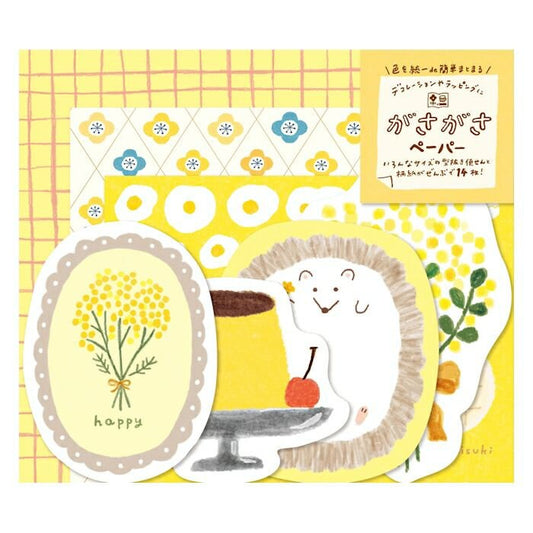 Japanese Mini Washi Letter Writing Set Relaxing Series - Flower and Pudding