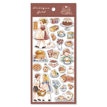 Antique Girl Sticker Series - Sweet Time