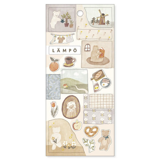 Lampo Gold Foil Sticker Series - Bear and Morning