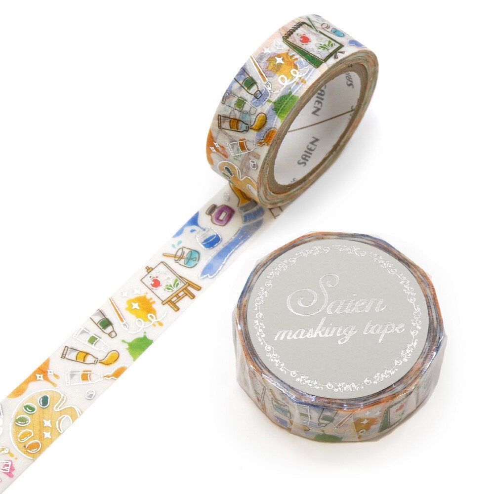 Saien Limited Autumn Series Foil Series Silver Foil Washi Tape  - Painting Tools