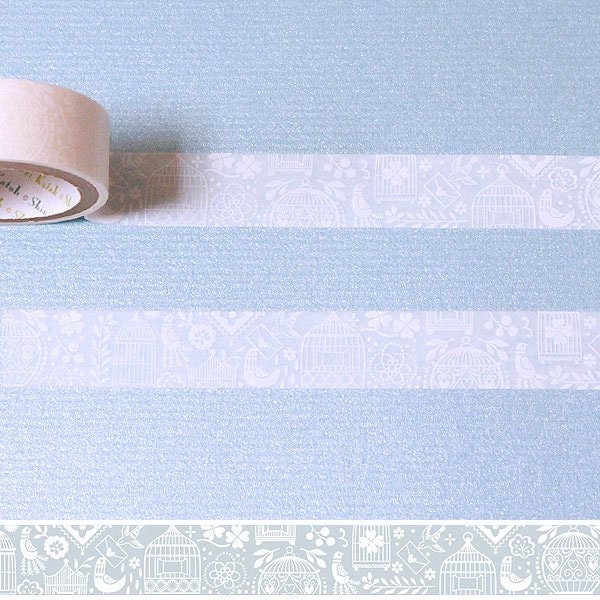 OBORO Series White Lace Washi Tape - Cage